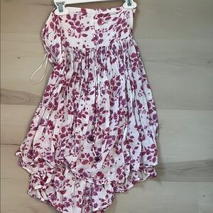 Floral Pink boho mini dress